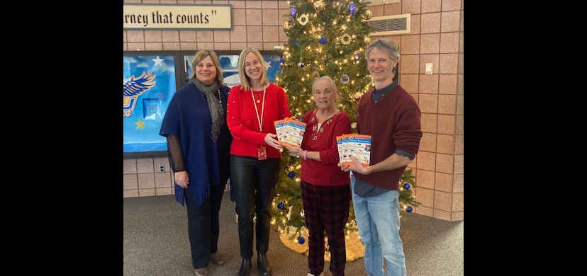Butternut Valley Grange donates dictionaries to Mt.Upon School